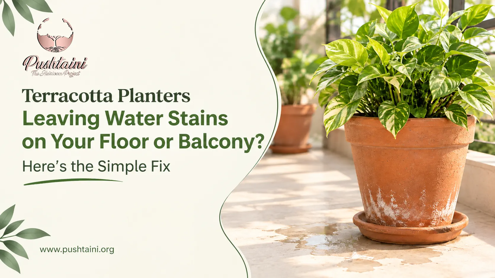 Terracotta Planters Leaving Water Stains on Your Floor or Balcony? Here's the Simple Fix